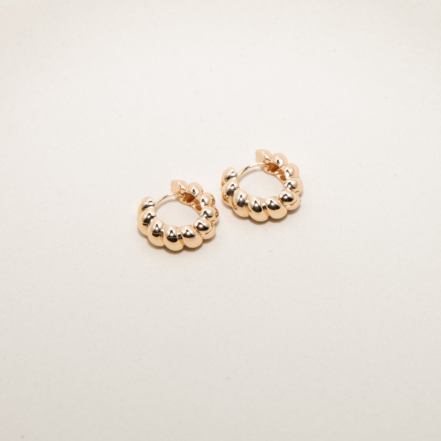 GILDED CHARM HOOPS