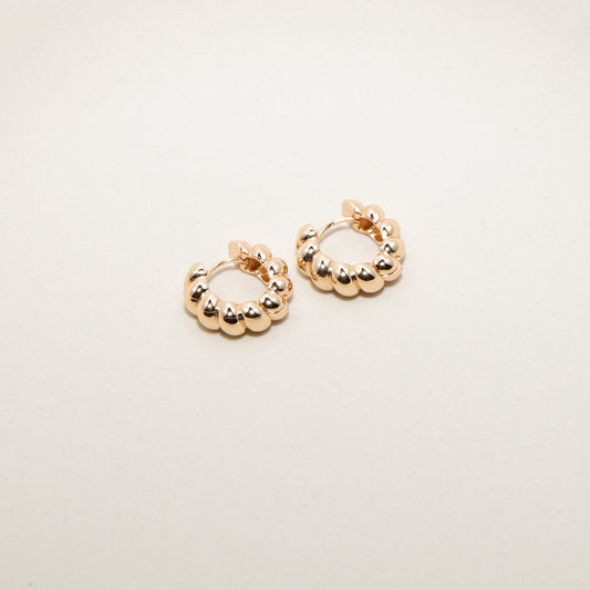 GILDED CHARM HOOPS